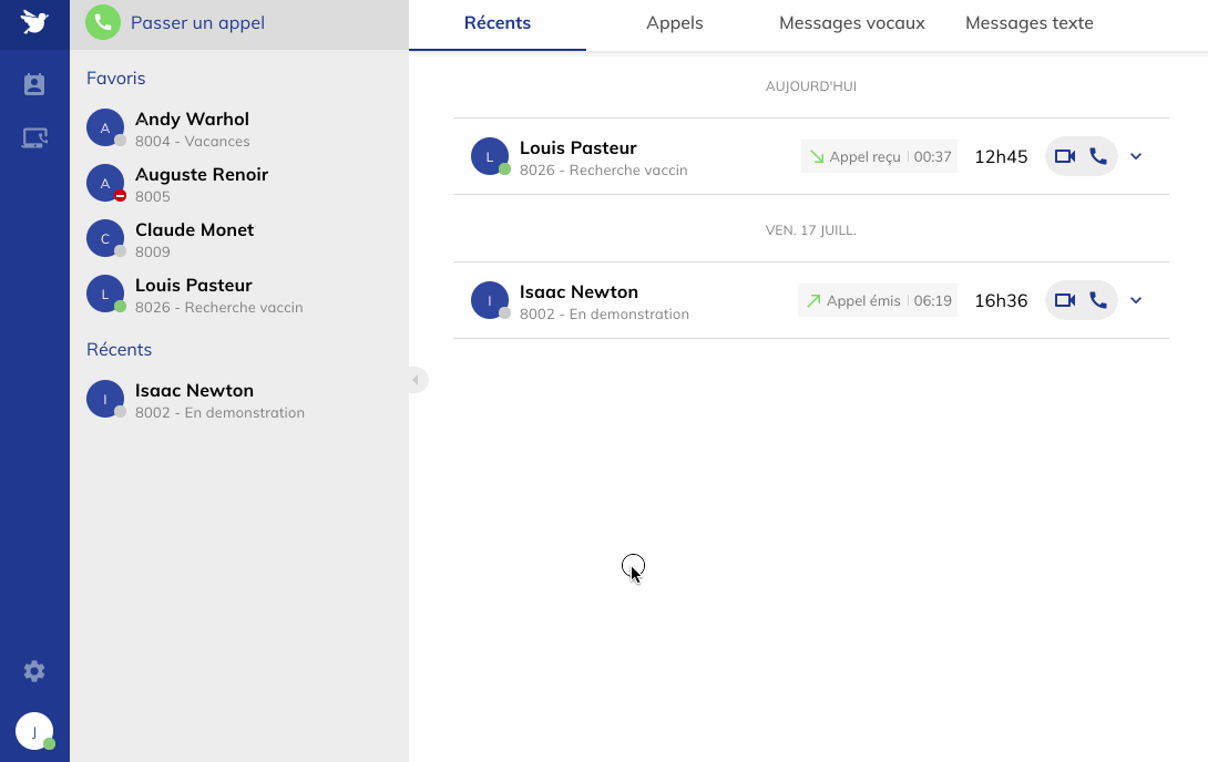 Animation du menu repliable